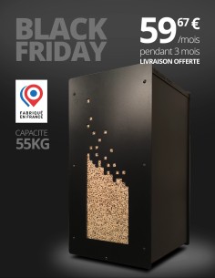 Wood pellet storage 55kg black Numerik : image