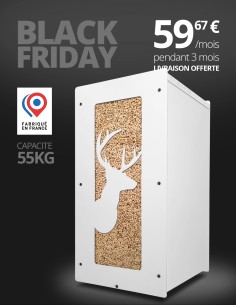Wood pellet storage 55kg white Deer : image