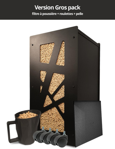 Wood pellet storage 55kg black Archi : image