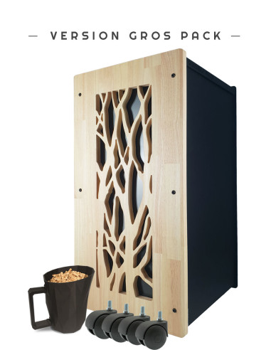 Stockage pellets 55kg noir ARBRE Evea : image