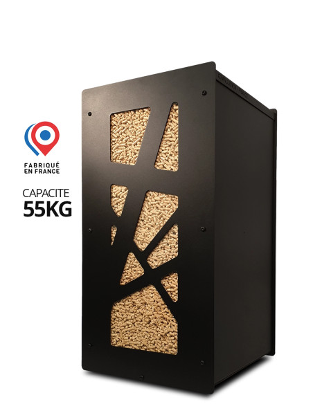 Wood pellet storage 55kg black Archi : image