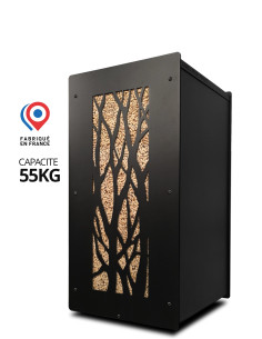Wood pellet storage 55kg black Tree : image