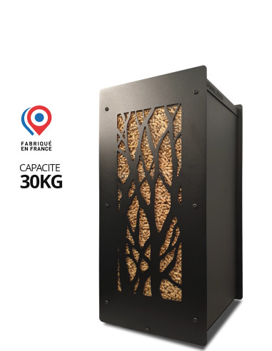 Wood pellet storage 30kg black Tree : image