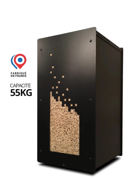 Gros pack stockage granulés de bois Numerik noir 55kg : image