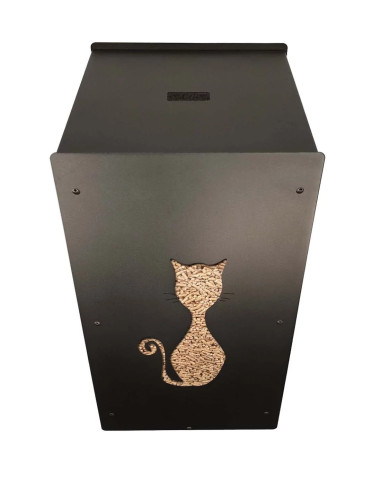 Gros pack stockage granulés de bois Felix noir 55kg : image