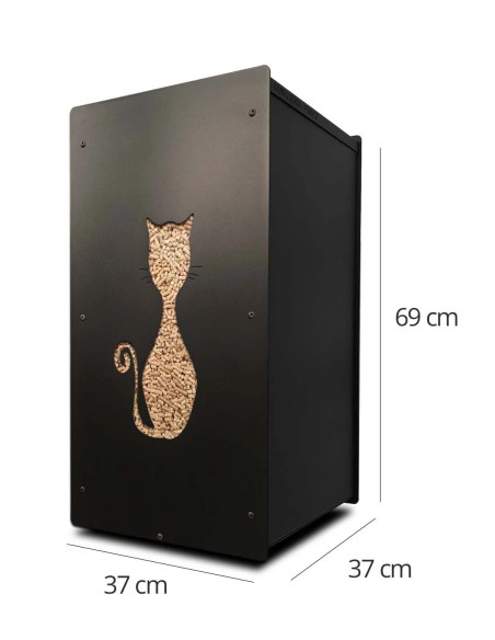 Gros pack stockage granulés de bois Felix noir 55kg : image