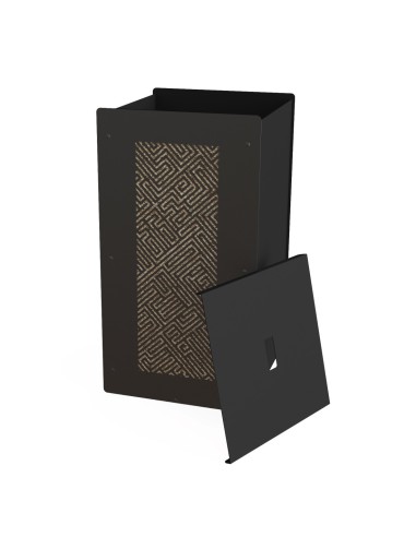 meuble de rangement pellets en noir