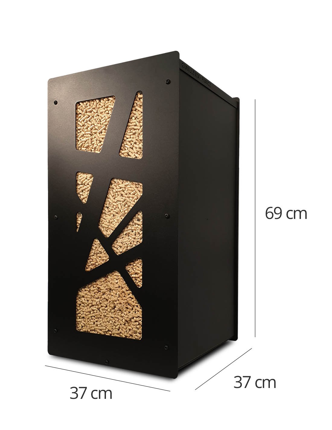 GranuleBox, un coffre à pellets doté d'un filtre à poussière pour