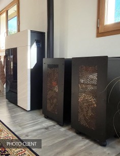 Furniture for wood pellets, storage of 55 kilos of pellets 2