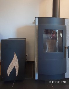 Pellet silo that can hold 55 kilos of wood pellets | Granulebox 2