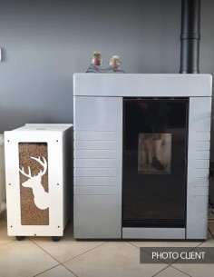 Granulebox 55kg Cerf Blanc: élegant pellet storage box 2