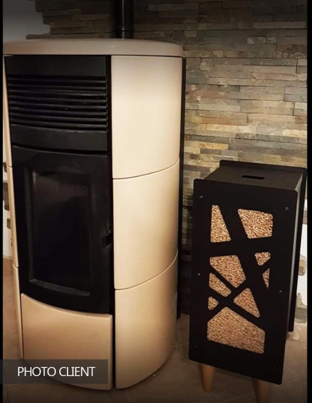Wood pellet storage 30kg black MINI Archi : image