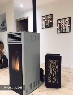 Granulebox black tree 30 kg: stylish and practical pellet storage 2