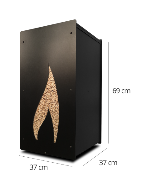 granulebox 55kg black flamme - the perfect choice for wood pellet management