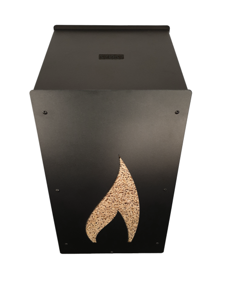 réservoir 55kg de granulés de bois en noir