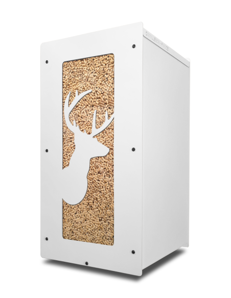Granulebox 55kg Cerf Blanc: élegant pellet storage box