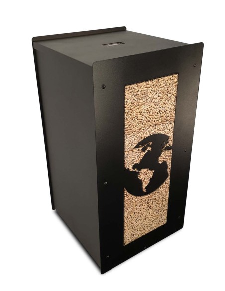maximize your space with granulebox 55kg black world for wood pellets