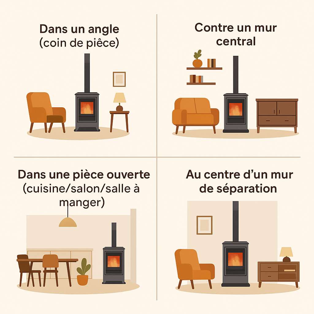 Où positionner son poêle pour optimiser l’espace et la déco